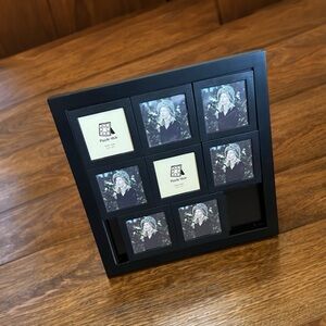 Black Multi-Photo Puzzle Table Frame fits 8 2x2 Photos